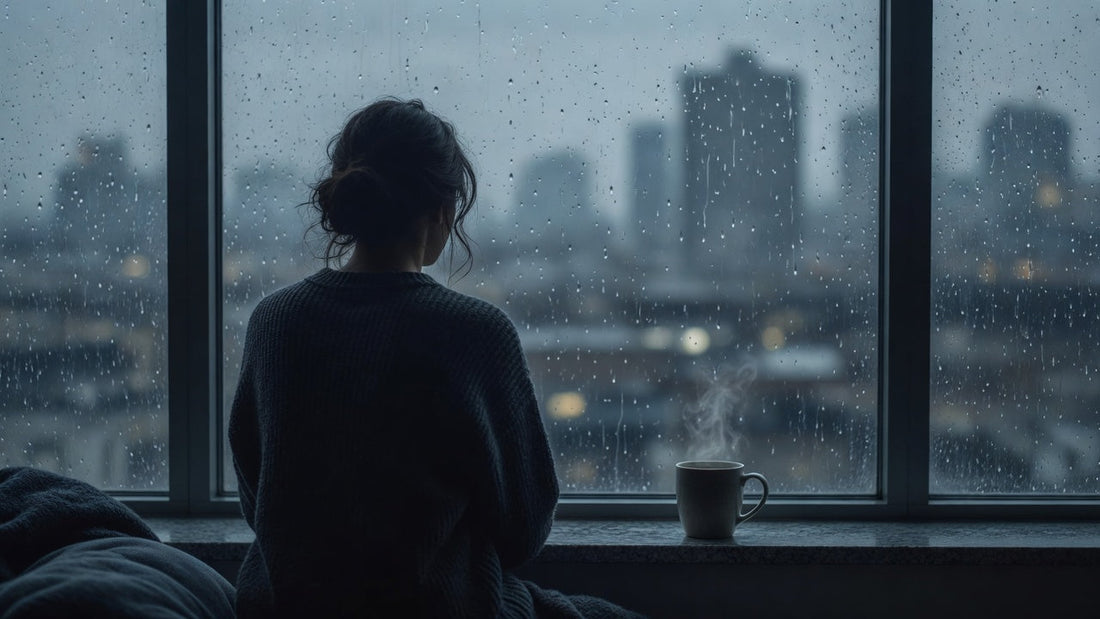 pluviophile regardant la pluie